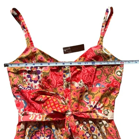 NWT j. CREW Classic Button Front Poplin Sundress In Vibrant Rose midi floral 4 - Picture 6 of 8